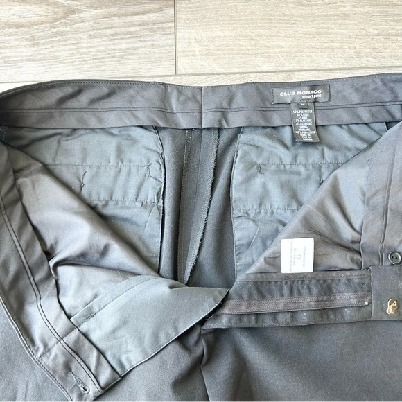 Club Monaco Wool Blend Straight Leg Trouser Smart Pants Made in Canada - Picture 11 of 13